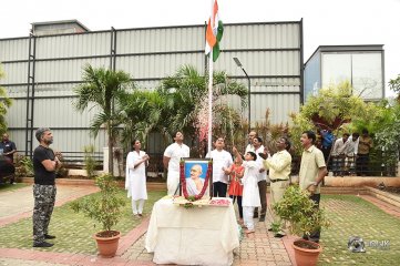 Geetha Arts Office Flag Hoisting Pics